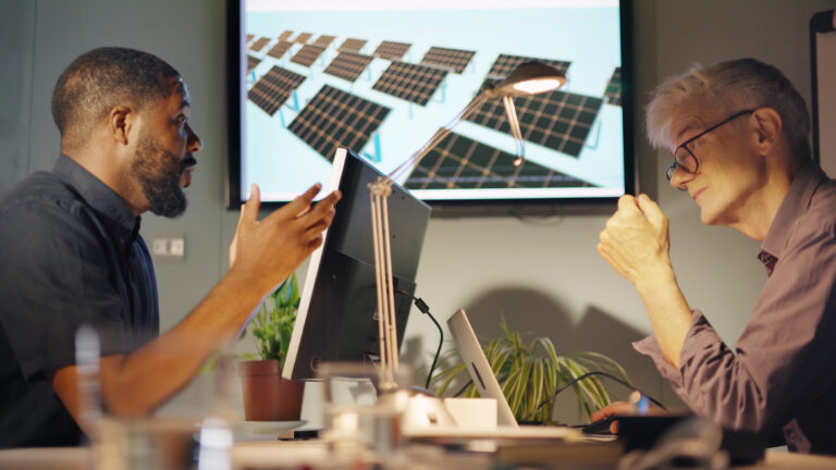 Office chat solar panel